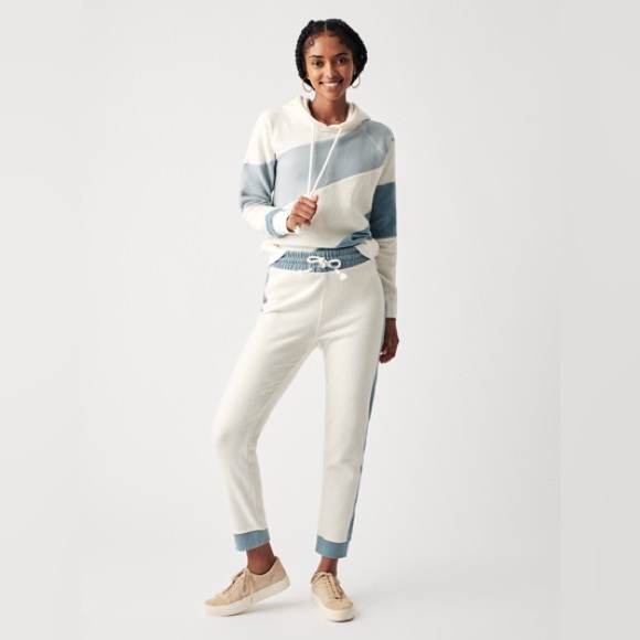 Faherty Ripple Lounge Pant - Sea Breeze - Small - Picture 2 of 8